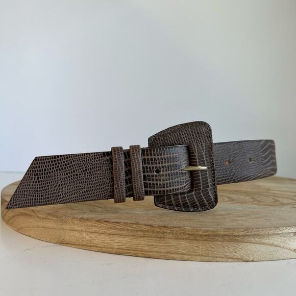 Vintage 90s The Ritz Gray Genuine Leather Made in Uruguay Size Small/Medium - Picture 1 of 9